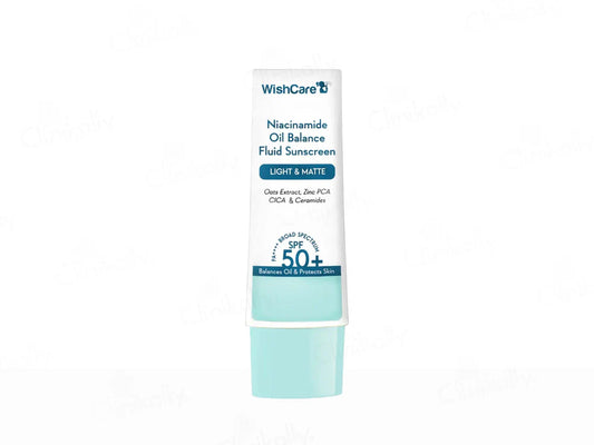WishCare Niacinamide Oil Balance Light & Matte Fluid Sunscreen SPF 50+ PA++++ ( 50 GM )