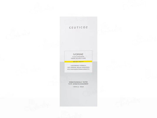 Ceuticoz Ivorine Lighweight Mineral Fluid Sunscreen SPF 50+ PA+++ ( 50 ML )