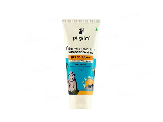Pilgrim 1% Hyaluronic Acid Sunscreen Gel SPF 50 PA+++ ( 50 GM )