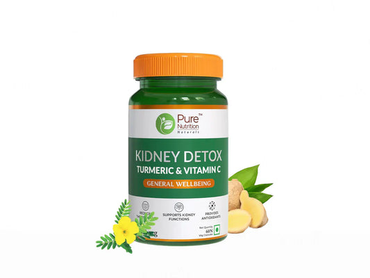 Pure Nutrition Kidney Detox Turmeric & Vitamin C Veg Capsule ( 60 Capsules )