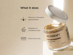 RiceKraft Rice & Walnut D-Tan & Anti-Pigmentation Face Pack & Scrub ( 100 GM )