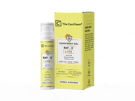 The CuraTeam Ray-X Lite Mineral Sunscreen Gel SPF 30 PA+++(50 gm)