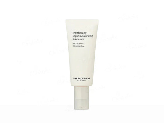 The Face Shop The Therapy Vegan Moisturizing Sun Serum with SPF 50+ PA++++ ( 50 ML )