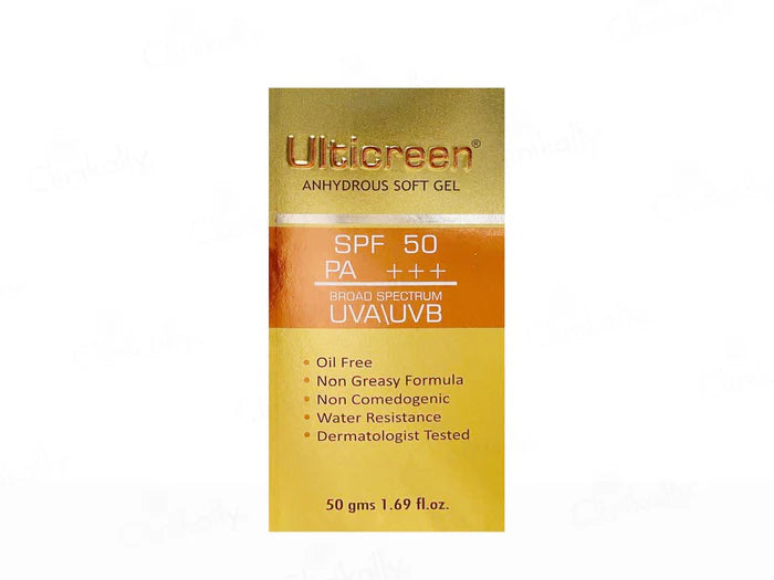 Ulticreen Anhydrous Soft Gel Sunscreen SPF 50 PA +++ (50 GM)