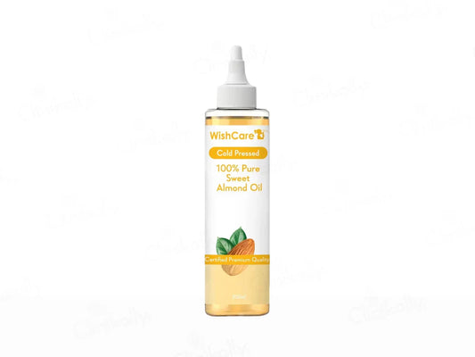 WishCare Cold Pressed 100% Pure Sweet Almond Oil ( 200 ML )