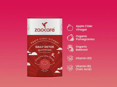 Zaocare Daily Detox Apple Cider Vinegar Gummies - Refreshing Apple Flavour ( 30 Gummies )