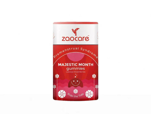 Zaocare Majestic Month Premenstrual Syndrome Gummies - Luscious Mixed Berries Flavour ( 30 Gummies )