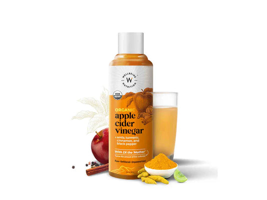 Wellbeing Nutrition Organic Apple Cider Vinegar with Amla, Turmeric, Cinnamon & Black Pepper(500 ml)