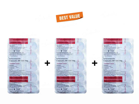 Glospor 100 Capsule ( 3 x 10 Capsules )