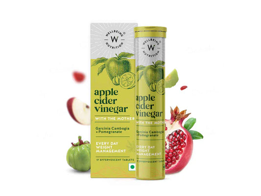 Wellbeing Nutrition Apple Cider Vinegar with Garcinia Cambogia & Pomegranate Tablet(17 Tablets)