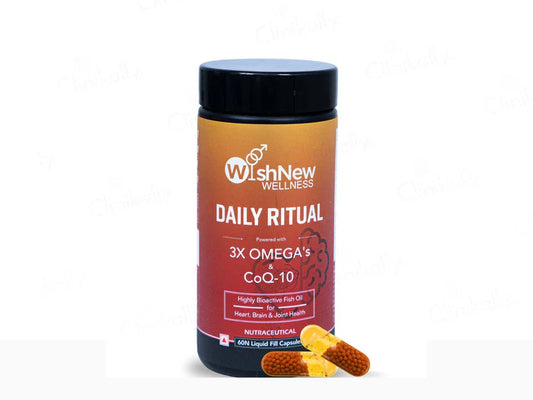 WishNew Wellness Daily Ritual 3X Omega's & CoQ-10 Capsule(60 Capsules)
