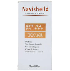 Navishield Anhydrous Soft Gel with SPF 40 PA+++ | UVA/UVB Protection | Water-Resistant(50 gm)