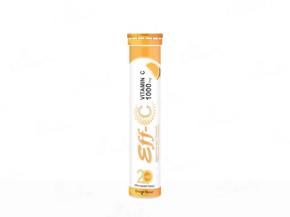 Eff-C Vitamin C 1000mg Effervescent Tablet - Orange Flavour ( 20 Tablets )