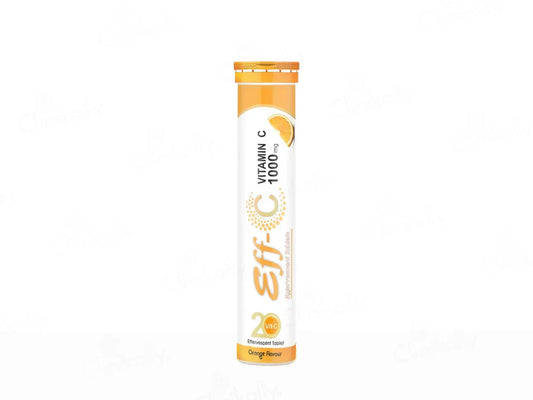 Eff-C Vitamin C 1000mg Effervescent Tablet - Orange Flavour ( 20 Tablets )
