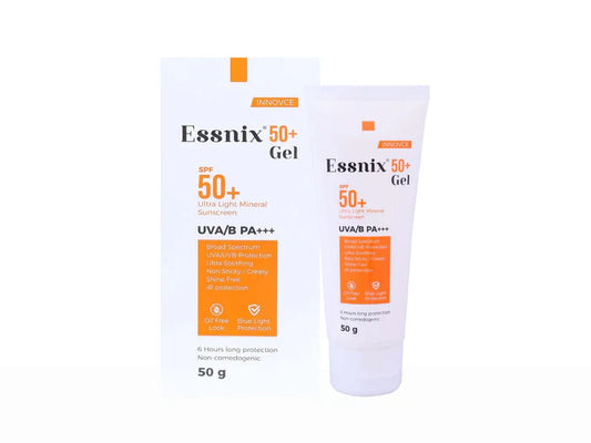 Essnix 50+ Ultra Light Mineral Sunscreen Gel SPF 50+ PA+++(50 gm)