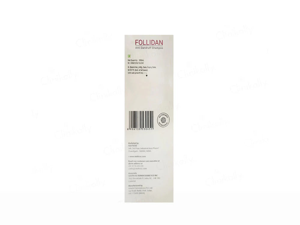 Ceuticoz Follidan Anti Dandruff Shampoo (100ML)