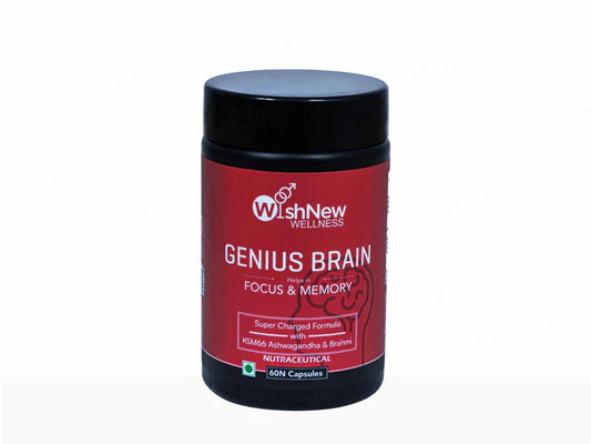 WishNew Wellness Genius Brain Focus & Memory Capsule(60 Capsules)