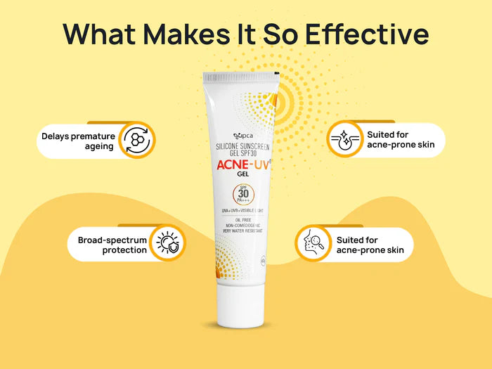 IPCA Acne-UV Gel Sunscreen SPF 30/PA+++ (30 GM)