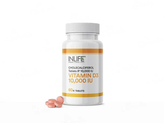 Inlife Vitamin D3 10,000 I.U. Cholecalciferol Tablet(60 Tablets)