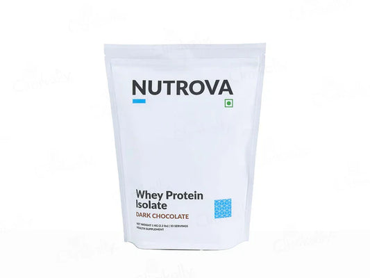 Nutrova Whey Protein Isolate - Dark Chocolate Flavour ( 1 Kg (2.2 lbs) )
