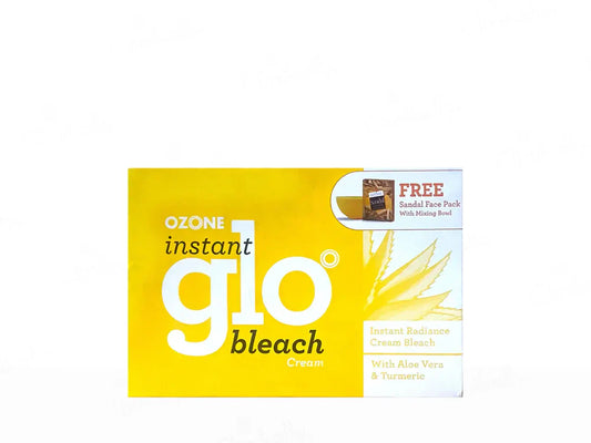 Ozone Instant Glo Radiance Bleach Cream Kit With Sandal Face Pack & Mixing Bowl ( 1 KIT )