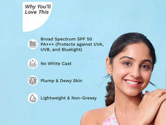 Pilgrim 1% Hyaluronic Acid Sunscreen Gel SPF 50 PA+++ ( 50 GM )