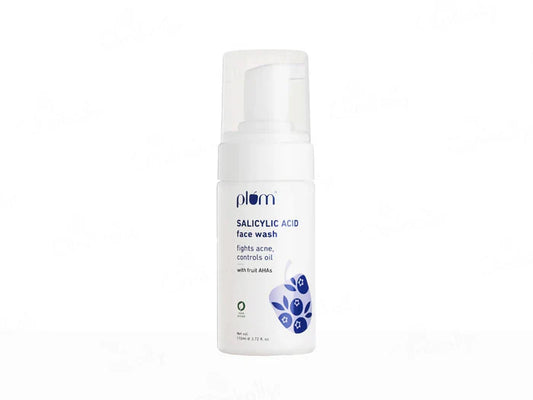 Plum 1% Salicylic Acid Anti Acne Foaming Face Wash With Fruit AHAs ( 110 ML )