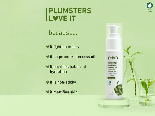 Plum Green Tea Mattifying Moisturizer With Glycolic Acid & Glycerin ( 50 ML )