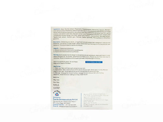 Puerile Acne Serum With Niacinamide ( 30 ML )