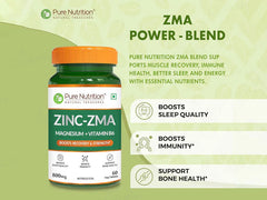 Pure Nutrition Zinc-ZMA, Magnesium + Vitamin B6 Veg Tablet ( 120 Tablets )