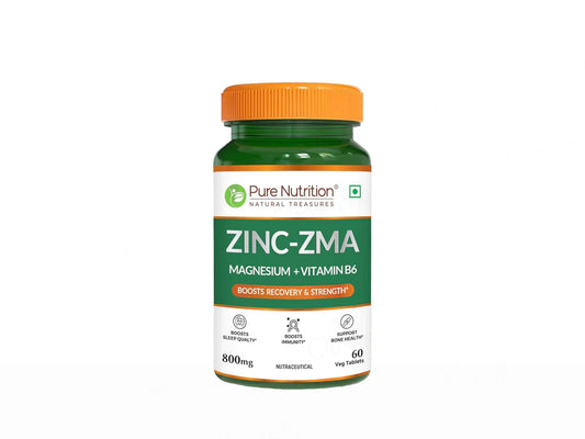 Pure Nutrition Zinc-ZMA, Magnesium + Vitamin B6 Veg Tablet ( 120 Tablets )