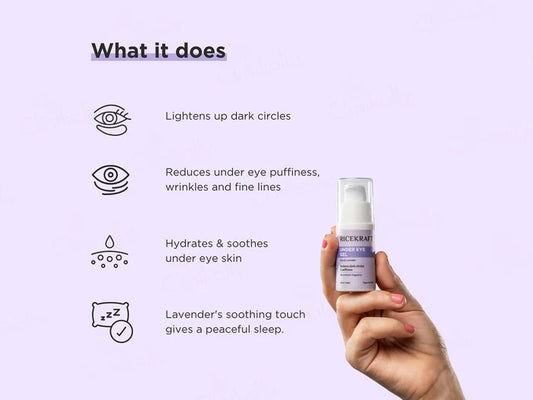 RiceKraft Rice & Lavender Under Eye Cream ( 15 GM )