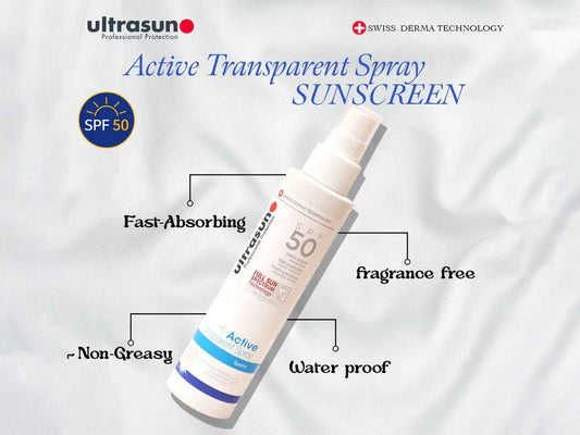 Ultrasun Active Transparent Sports Spray Sunscreen SPF 50 PA++++ ( 150 ML )
