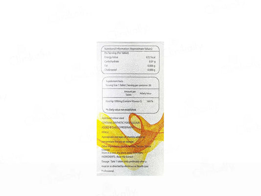 VC-Glow Vitamin C 1000mg Tablet ( 30 TABBLETS )
