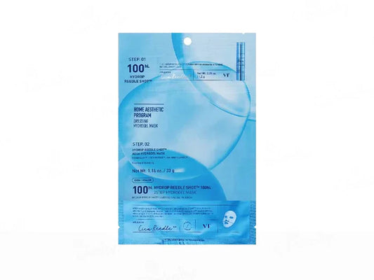 VT Cosmetics 100hL Hydrop Reedle Shot 2-Step Hydrogel Face Mask Kit(1 Kit)