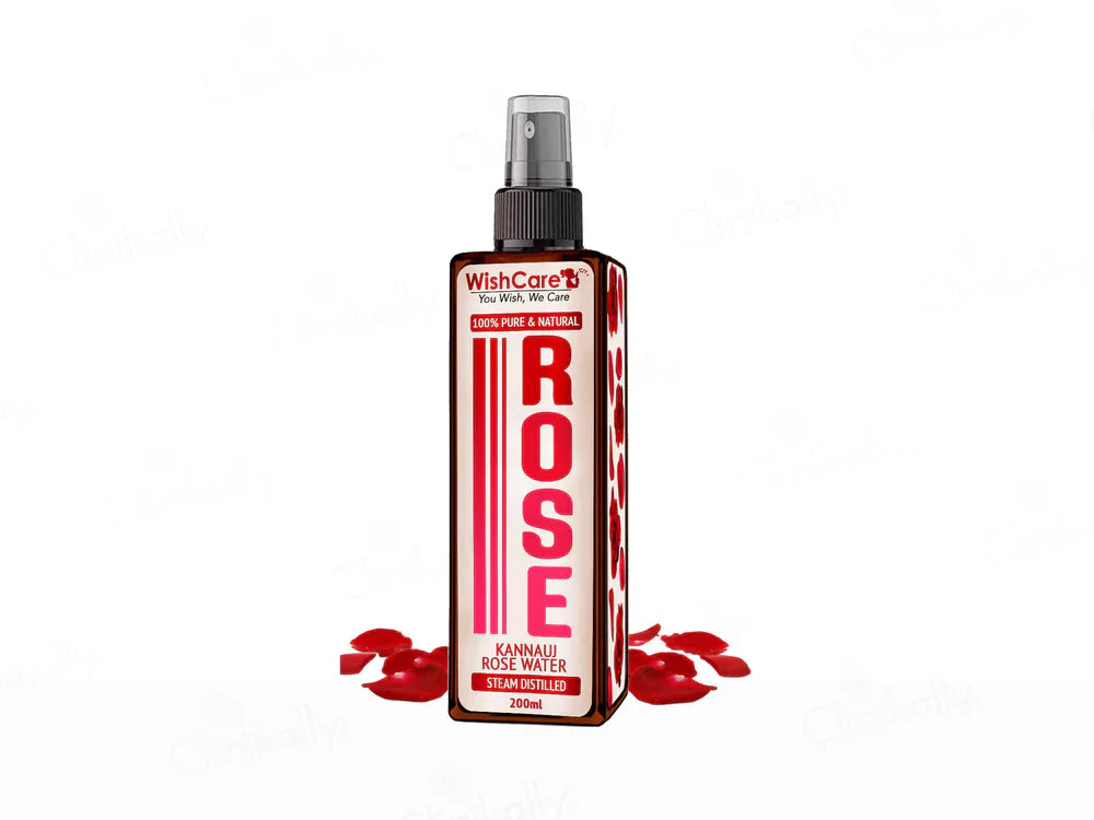 WishCare 100% Pure & Natural Kannauj Rose Water ( 200 ML )
