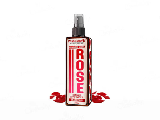 WishCare 100% Pure & Natural Kannauj Rose Water ( 200 ML )
