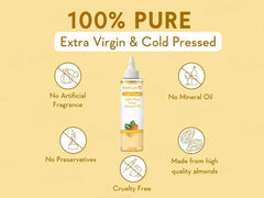 WishCare Cold Pressed 100% Pure Sweet Almond Oil ( 200 ML )