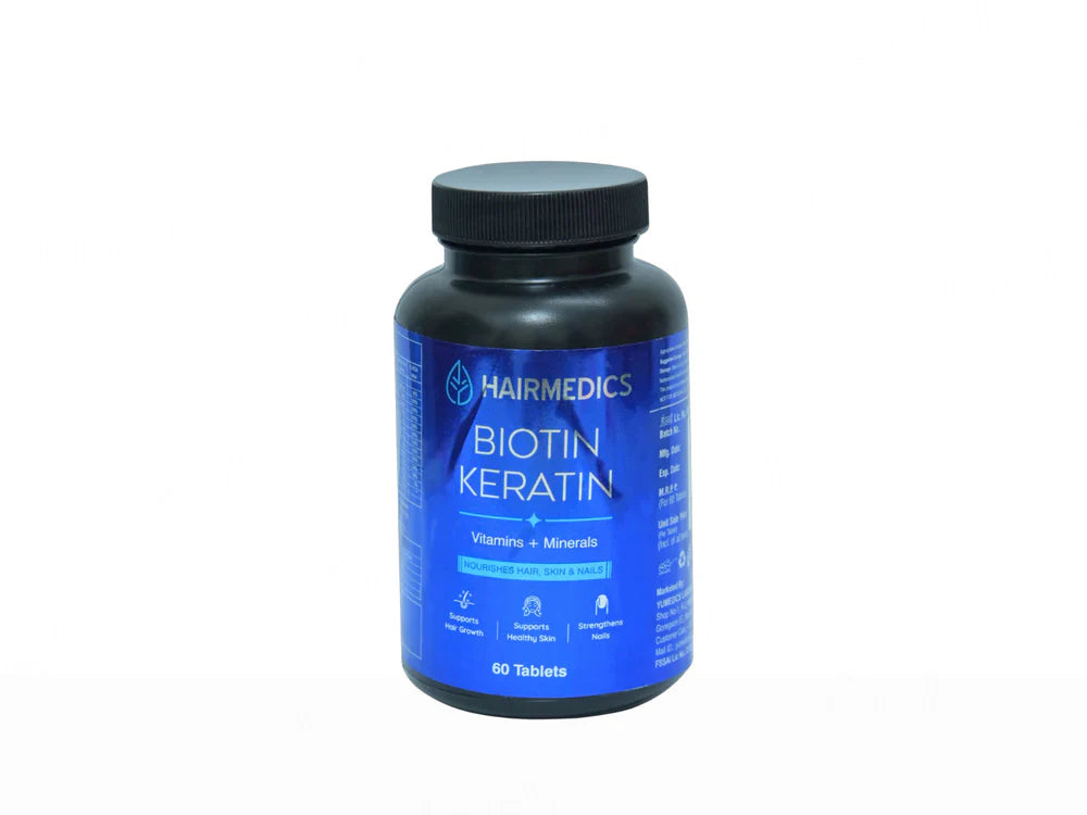 Yumedics Hairmedics Biotin + Keratin Vitamins & Minerals Nutraceutical Tablet ( 60 Tablets )