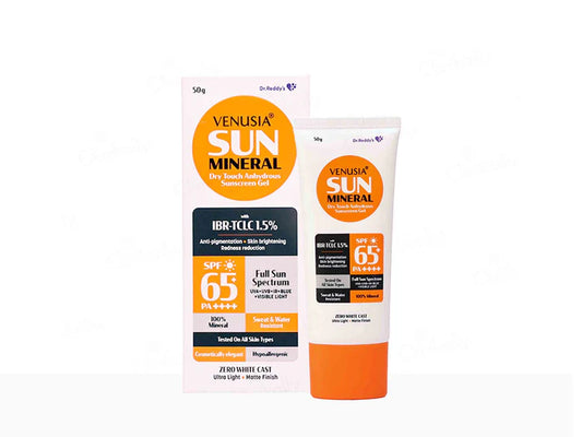 Venusia Sun Mineral Dry Touch Sunscreen Gel SPF 65+ PA++++(50 gm)